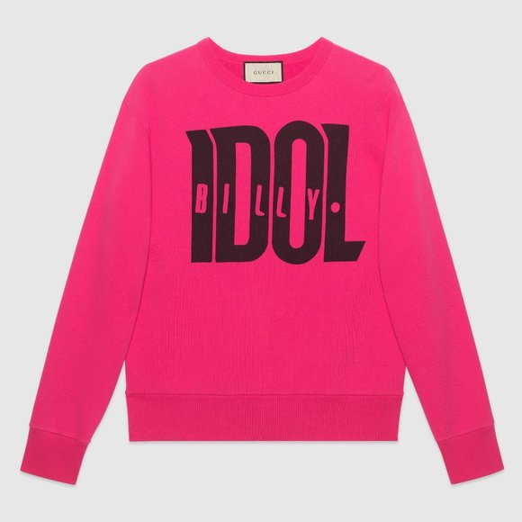 Gucci Billy Idol Crewneck Sweatshirt in Pink - Picture 1 of 5